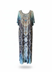 Camilla Prey Crystal Embellished Kaftan – Zenwear Lounge Collection - One Size