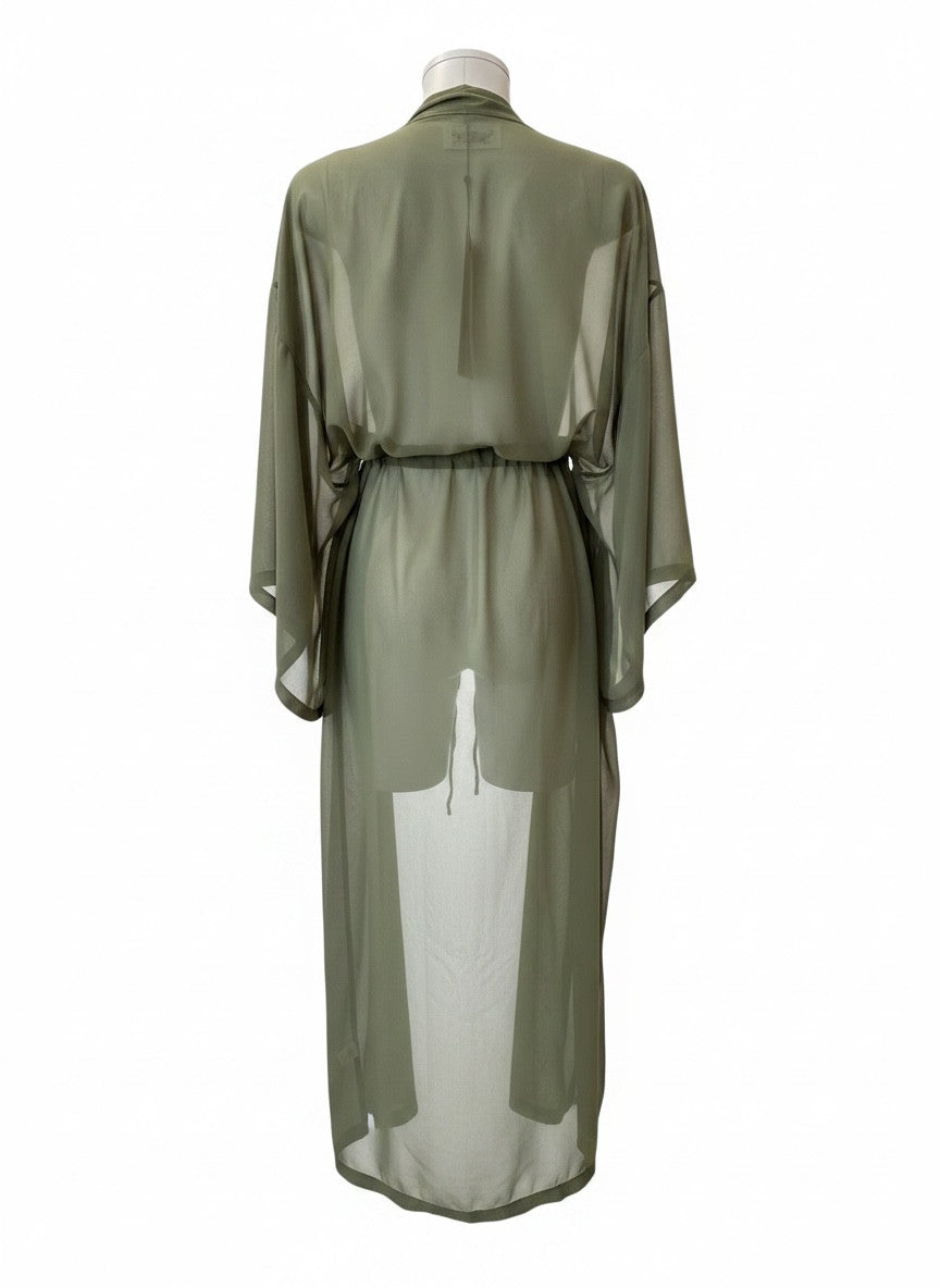 Celia Kritharioti 5226 Green Kimono with Belt – Size 40
