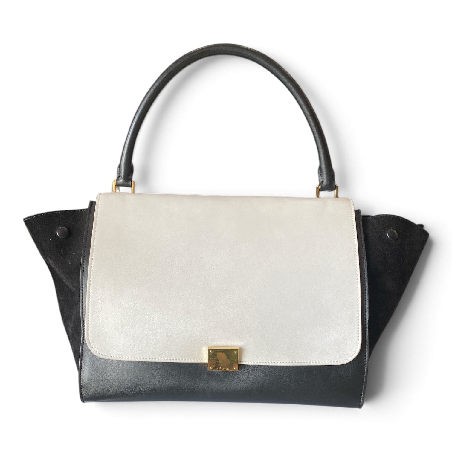 Celine Medium Trapeze Bag – Black, Grey & White