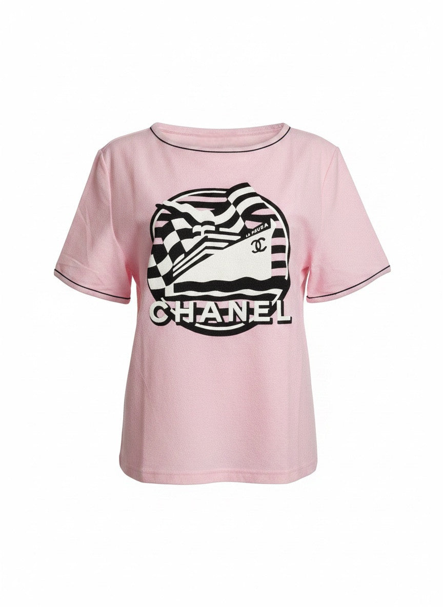 Chanel “La Pausa” Cruise 2019 T-Shirt – Size 46 | Iconic Riviera Inspiration