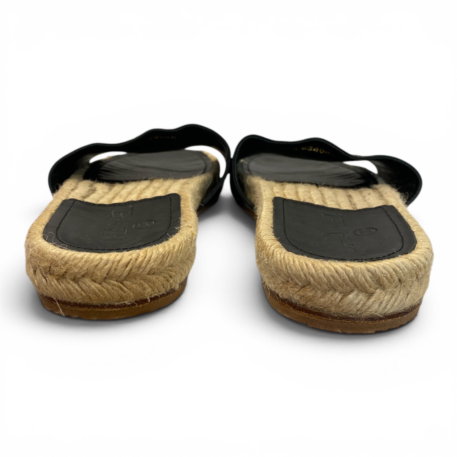 Chanel Pearl CC Lambskin Espadrille Slides - Size 38