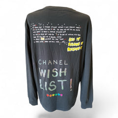 Chanel x Pharrell Capsule Collection Embroidered Long-Sleeve Top – Black – Size Large