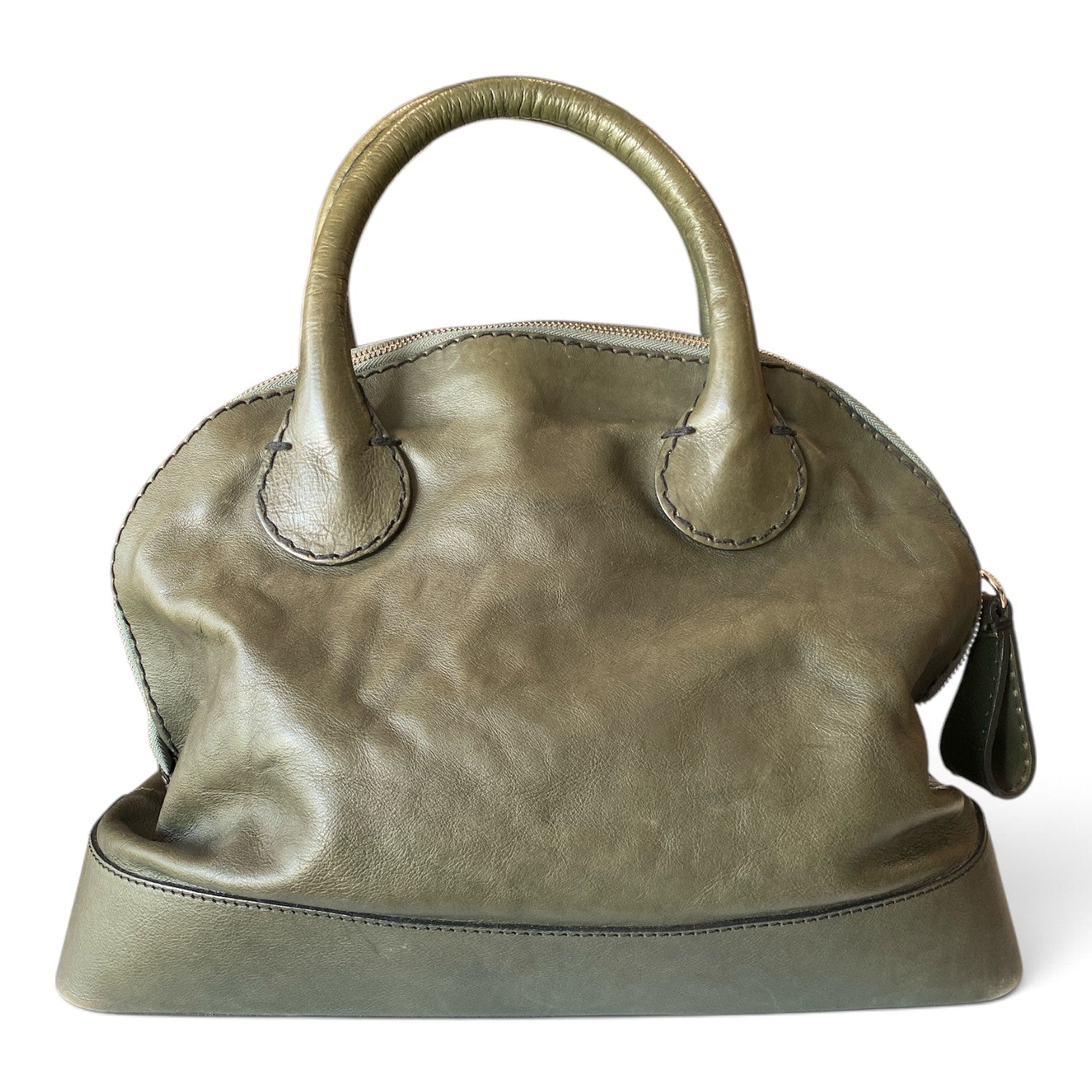 Chloé Vintage Edith Large Leather Bowler Satchel – Dark Green