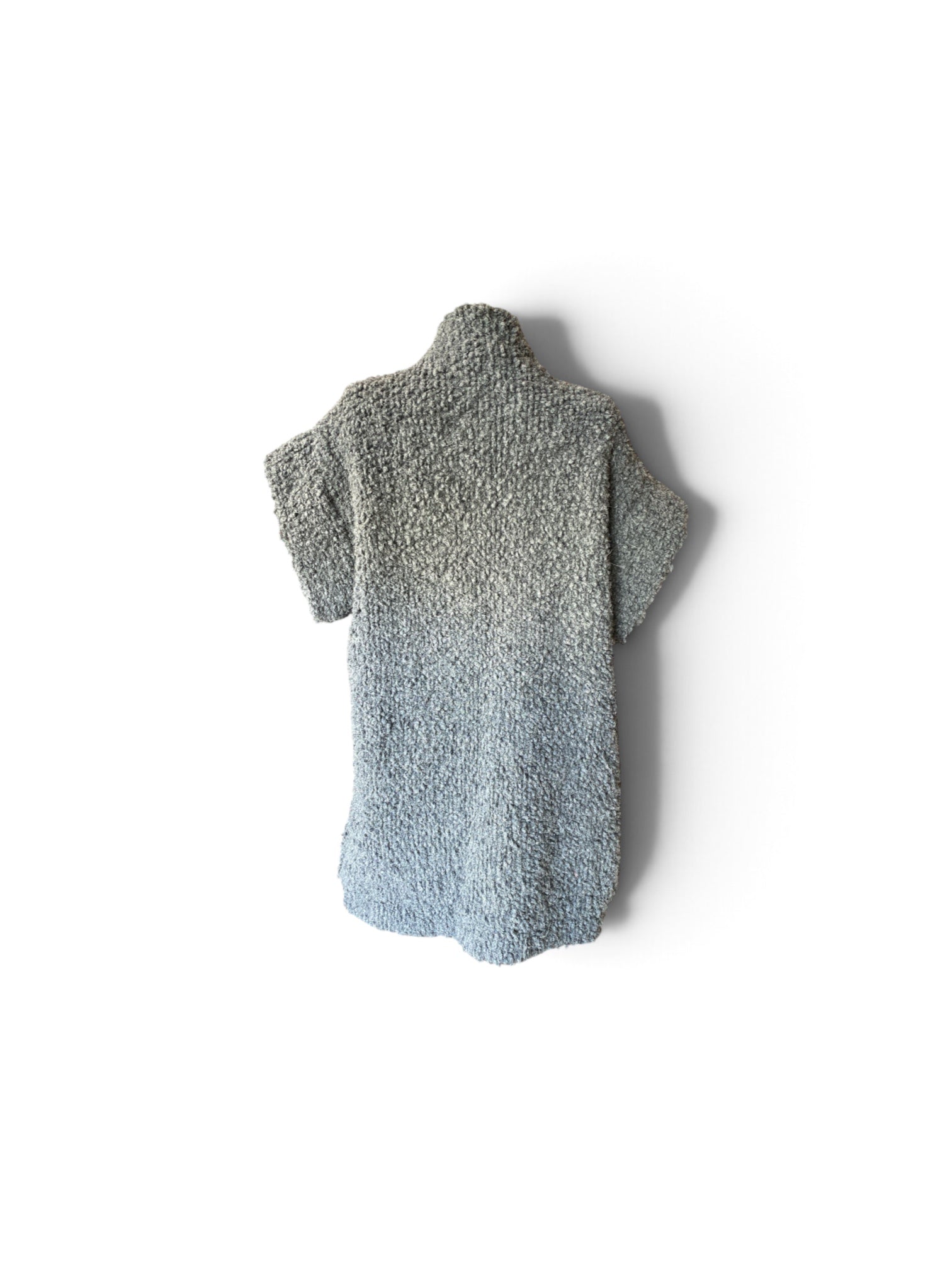 Chloé V6608 Grey Oversized Short-Sleeve Wool Coat – Size Small