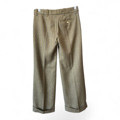 Chloé Striped Beige & Blue Tailored Trousers – Size 36
