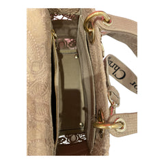 Christian Dior Medium Lady D-Lite Bag – Beige Lace Embroidered Macramé Bag – Rare Collector Piece