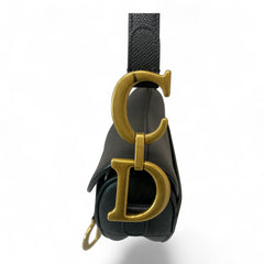 Christian Dior Saddle Bag in Black Leather