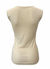 Christian Dior Sleeveless Knot Front Top – Light Salmon Pink Designer Knit Top – Size US 6