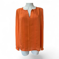 Diane von Furstenberg Silk Blouse – Coral – Size 10