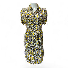 Diane von Furstenberg Printed Belted Shirt Dress – Size US 6