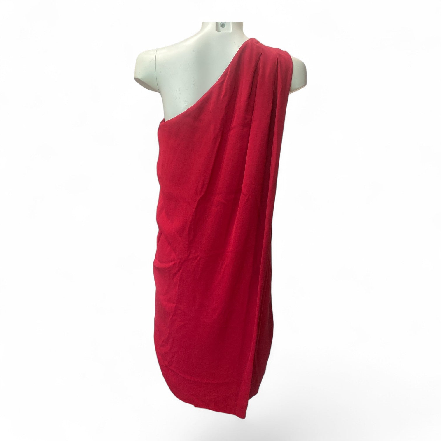 Diane von Furstenberg One-Shoulder Red Dress – Size 4