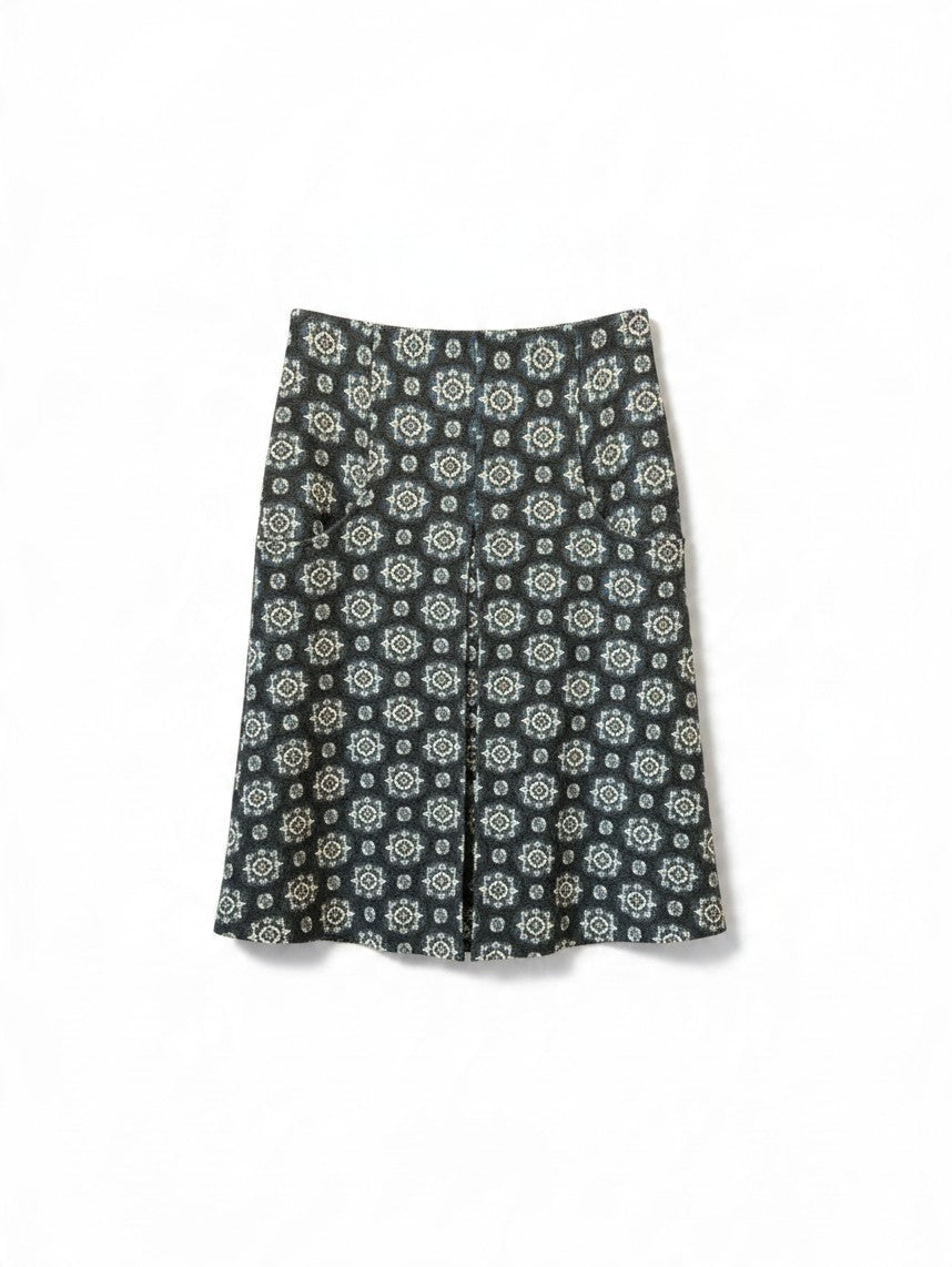 Diane von Furstenberg Floral Geometric Print Midi Skirt – Size 6