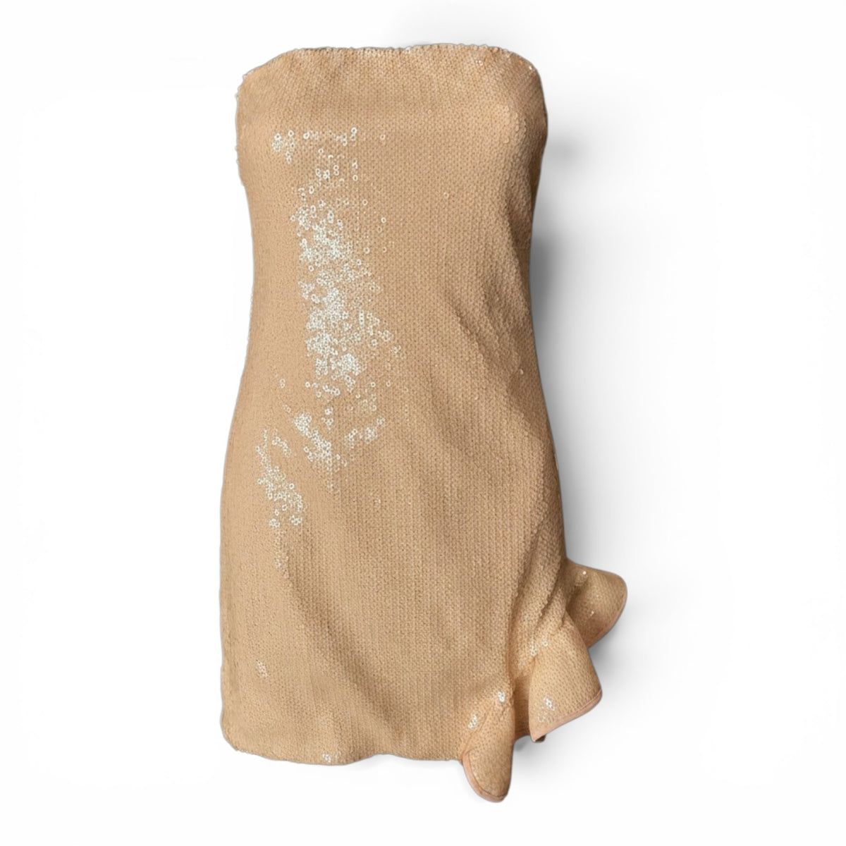 David Koma Sequin Strapless Mini Dress – Blush Pink