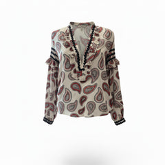 Dodo Bar Or Paisley Peasant Blouse – IT 42