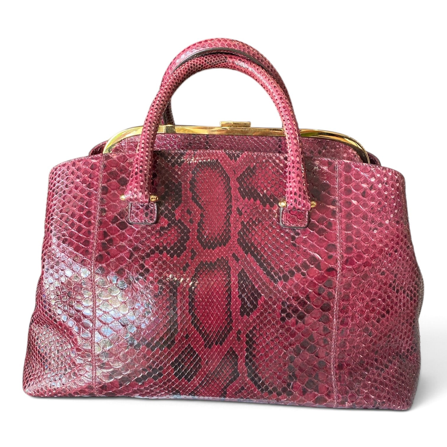 Dolce & Gabbana Python Doctor Bag – Bordeaux – Vintage
