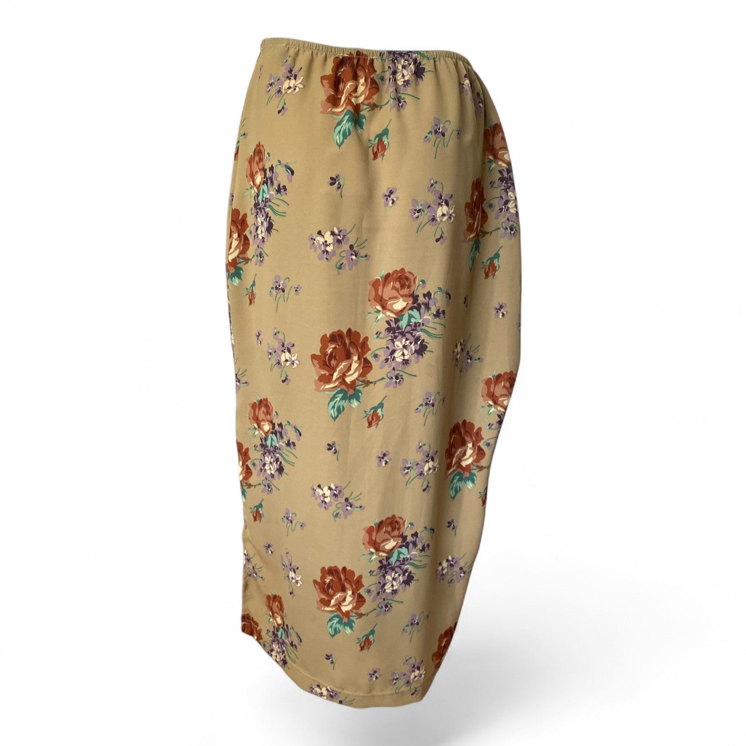 Dolce & Gabbana Floral Midi Skirt – Beige – Size 44