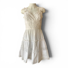 Dolce & Gabbana Crystal-Embellished Tiered Mini Dress – White – IT 42