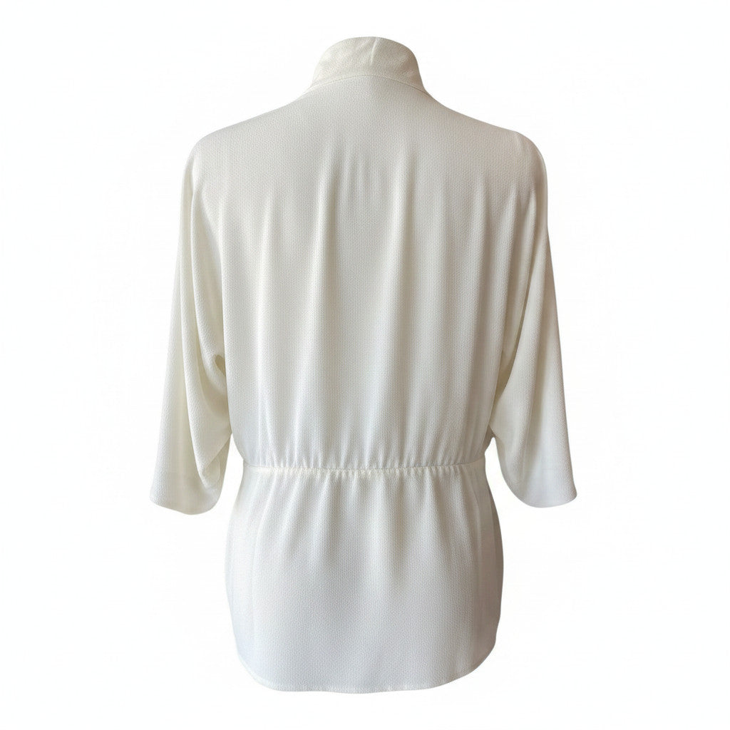 Emilia Wickstead Cream High-Neck Blouse – Size IT 48
