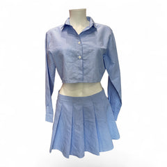 Empire Blue Stripe Skort & Top Set – Medium