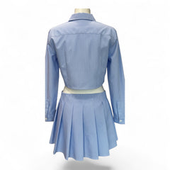 Empire Blue Stripe Skort & Top Set – Medium