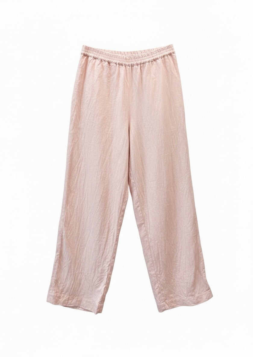 Eres Pink Linen Pants – Effortless Resort Elegance | Size US 6