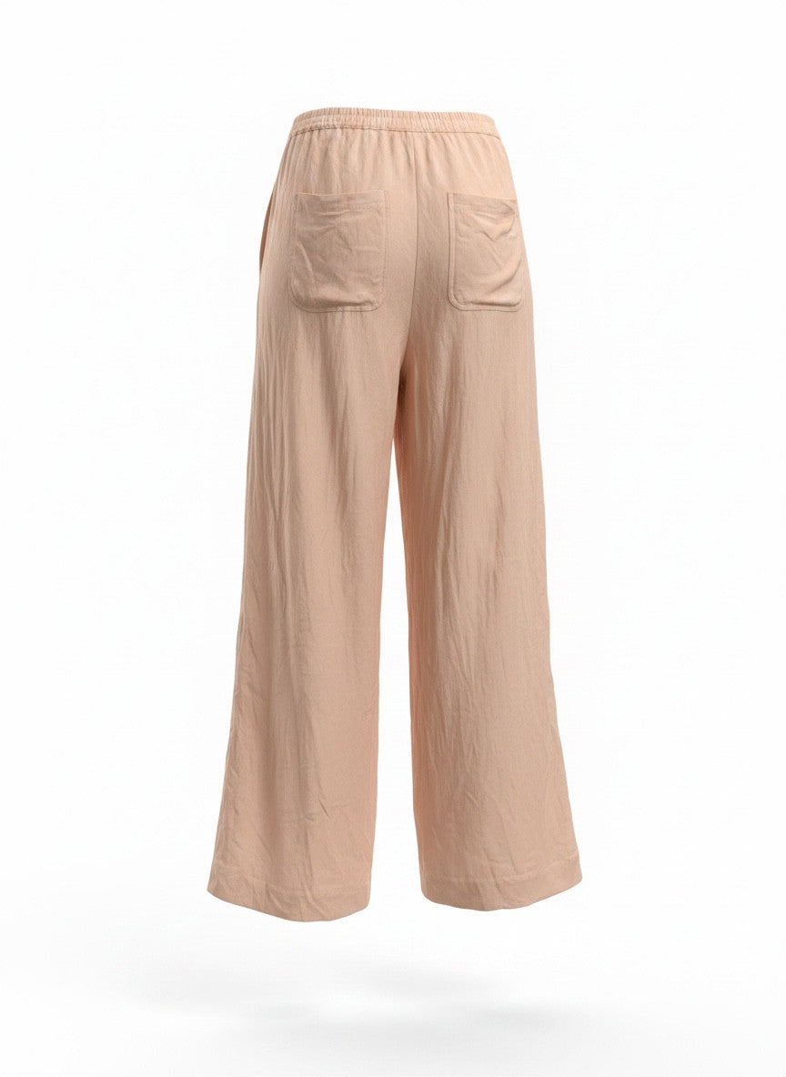 Eres Pink Linen Pants – Effortless Resort Elegance | Size US 6