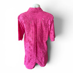 Étoile Coral Eyelet Set – Fuchsia – Size S/M