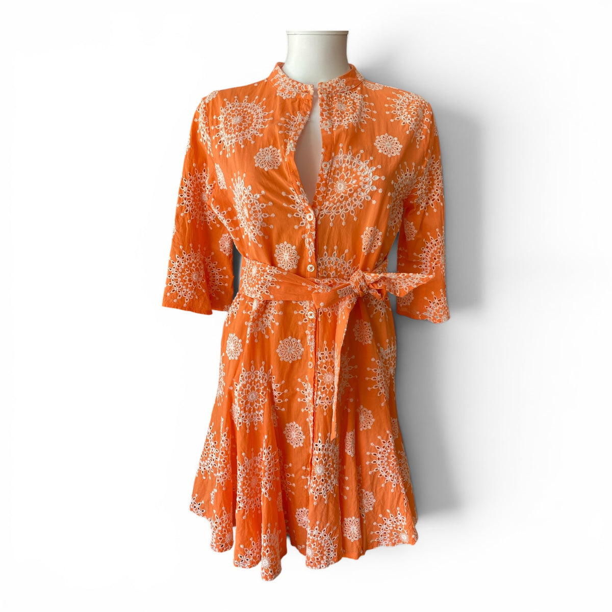 Étoile Coral Mandala Dress – Orange – Size S/M