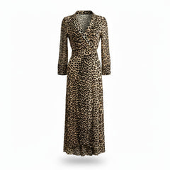 Ganni Leopard Print Midi Dress - Size 36