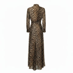 Ganni Leopard Print Midi Dress - Size 36