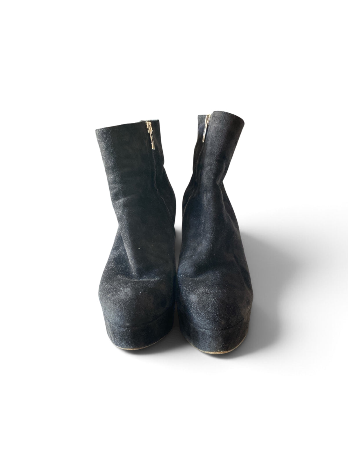 Gianvito Rossi Black Suede Platform Ankle Boots – Size 39