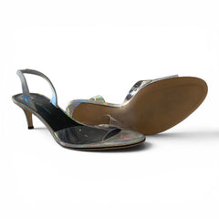 Giuseppe Zanotti Silver PVC Sandals – Size 40