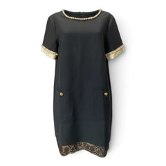 Gucci Pearl Embellished Shift Dress – Black – Size 46