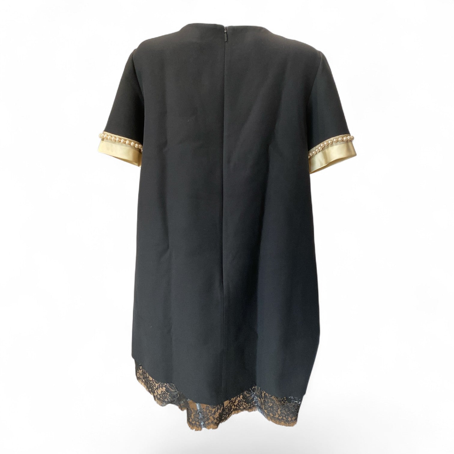 Gucci Pearl Embellished Shift Dress – Black – Size 46