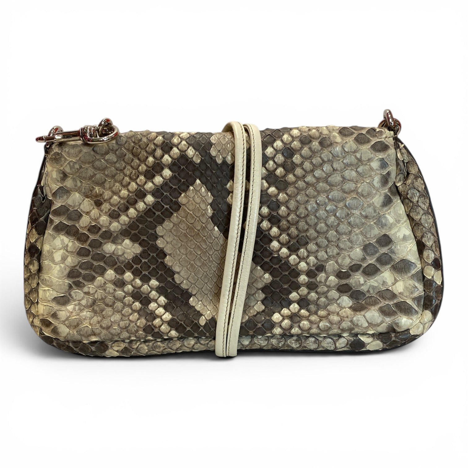 Gucci Python Bamboo Croisette Handbag