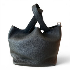 Hermès Picotin Lock 22 Handbag – Noir Taurillon Clémence Leather – Palladium Hardware – Stamp U (2022)