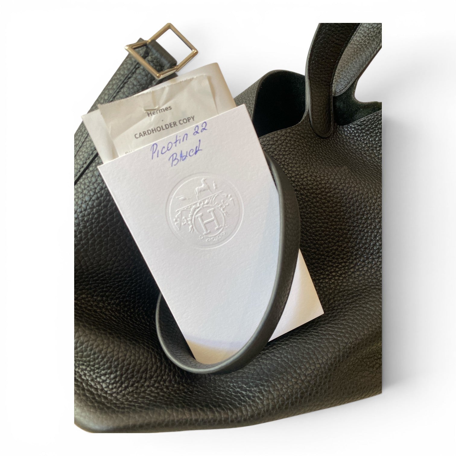 Hermès Picotin Lock 22 Handbag – Noir Taurillon Clémence Leather – Palladium Hardware – Stamp U (2022)