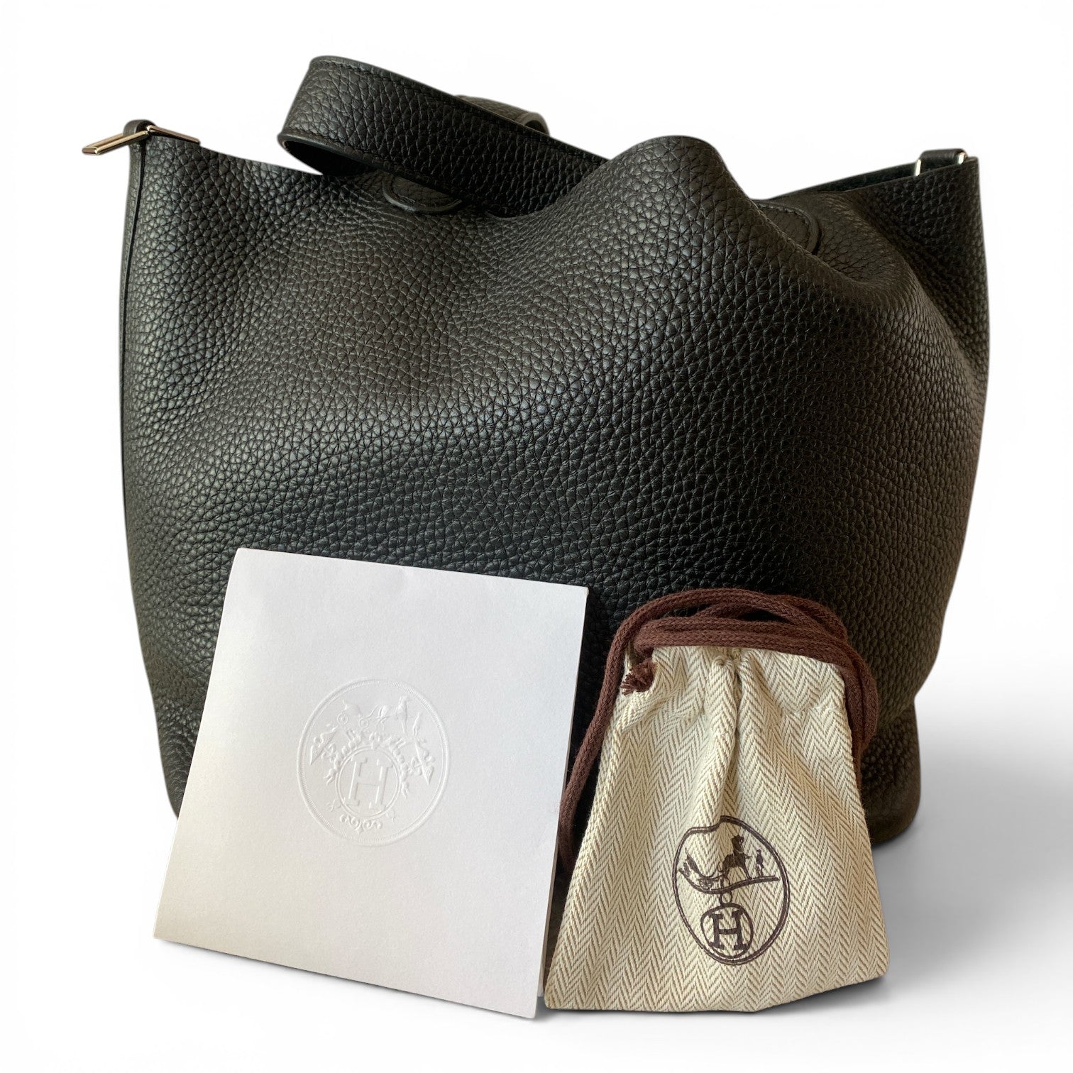 Hermès Picotin Lock 22 Handbag – Noir Taurillon Clémence Leather – Palladium Hardware – Stamp U (2022)