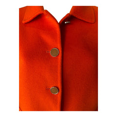 Hermès Rouge Cornaline Double-Faced Cashmere Jacket – Orange – Size 42