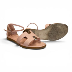 Hermès Santorini Sandals – Rose – Epsom Leather
