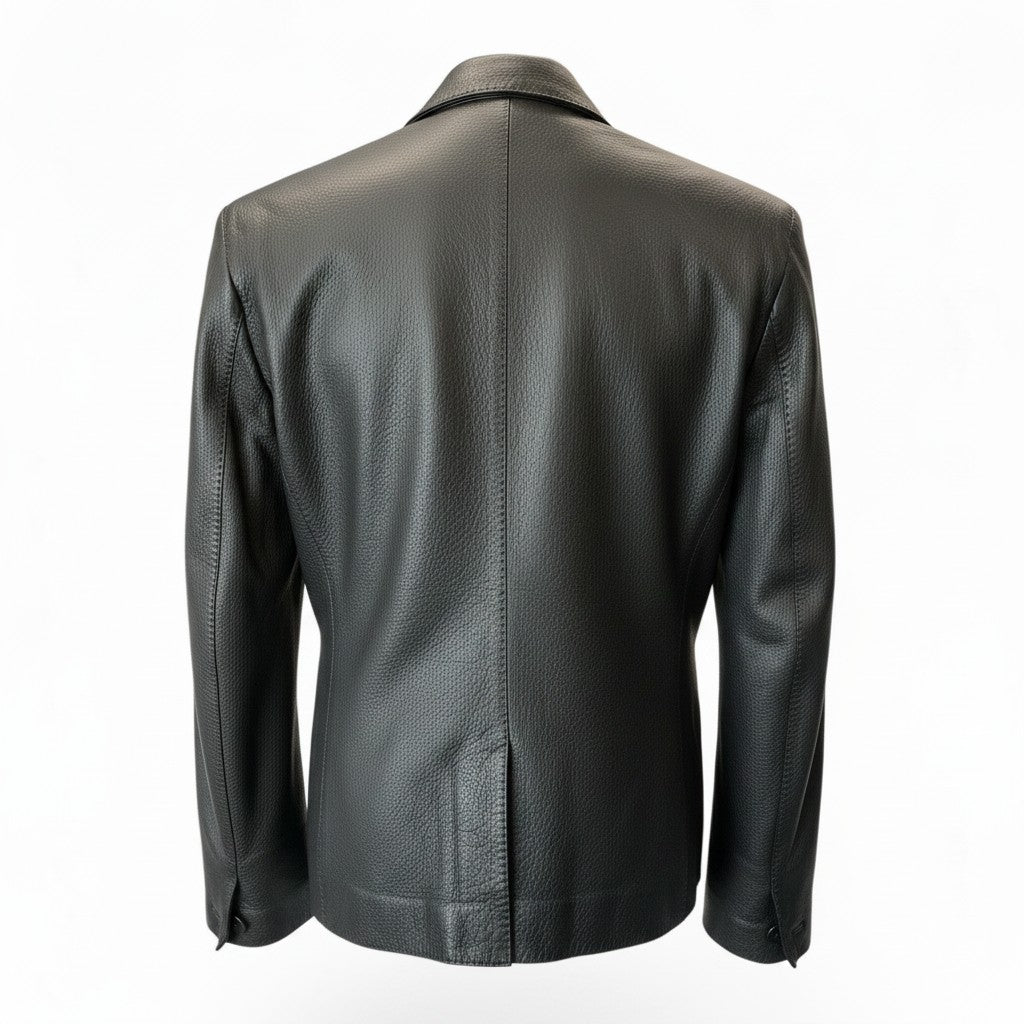 Hermès Black Leather Blazer – Size 42
