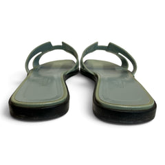 Hermès Oran Patent Leather Sandals – Mint – Size 39