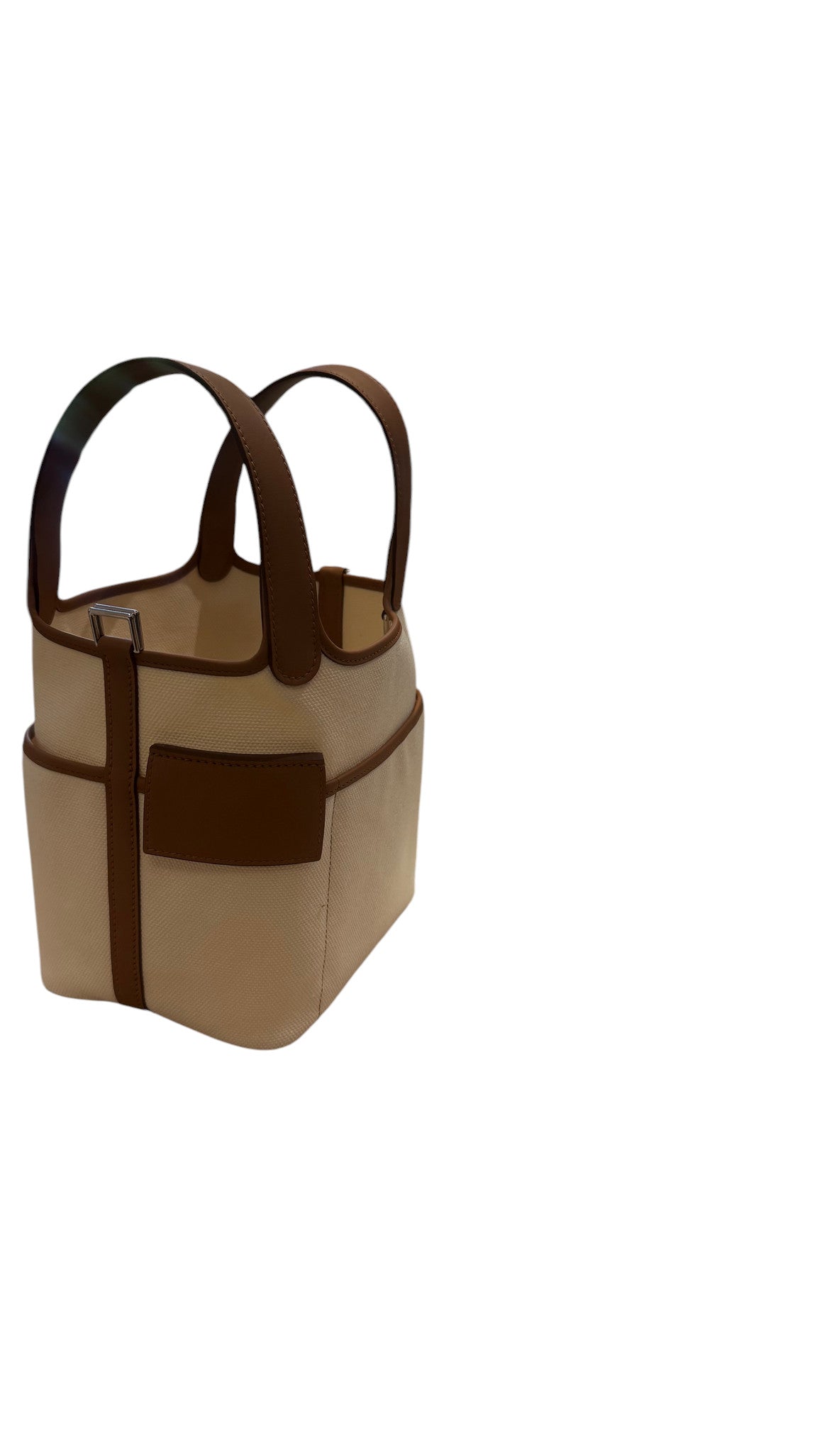 Hermès Picotin Lock 18 Cargo Gold Swift Leather Ecru Canvas Palladium Hardware Full Set 2026 K Stamp - LIMITED EDITION