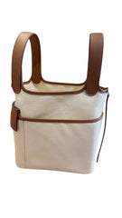 Hermès Picotin Lock 18 Cargo Gold Swift Leather Ecru Canvas Palladium Hardware Full Set 2026 K Stamp - LIMITED EDITION