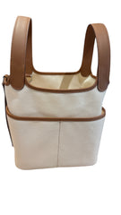 Hermès Picotin Lock 18 Cargo Gold Swift Leather Ecru Canvas Palladium Hardware Full Set 2026 K Stamp - LIMITED EDITION