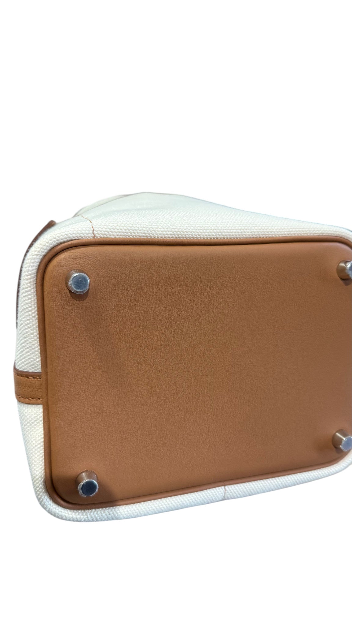 Hermès Picotin Lock 18 Cargo Gold Swift Leather Ecru Canvas Palladium Hardware Full Set 2026 K Stamp - LIMITED EDITION