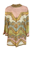 Zimmermann Paisley Linen Mini Dress Pink Yellow Print - Size 0