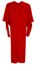 Victoria Beckham Πορτοκαλί Φόρεμα Midi με Μανίκια Dolman Minimal - Μέγεθος UK 6