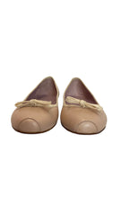 RED Valentino City Ballet Flats Dusty Pink Leather Bow - Size 41