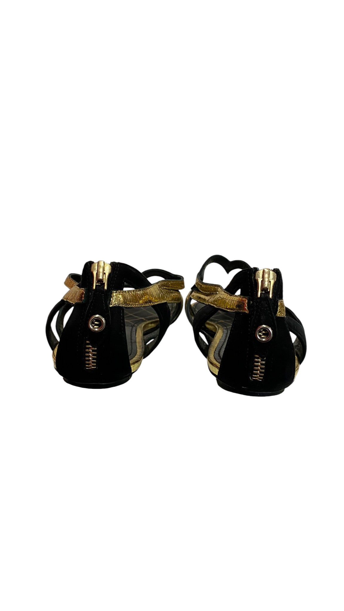 Louis Vuitton Χρυσά Δερμάτινα Πέδιλα - Μέγεθος 40